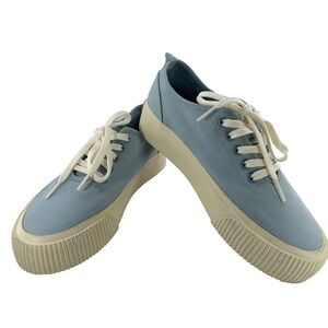 Everlane Women's Forever Sneaker Low‎ Blue Canvas Lace Up Shoes Size 7